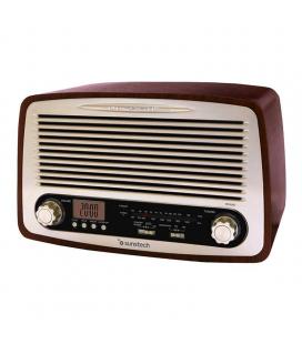 Radio retro sunstech rpr4000 madera - 2*3w rms - am/fm - pantalla lcd - reloj y alarma - usb/sd/aux-in - red/2*aaa - Imagen 1