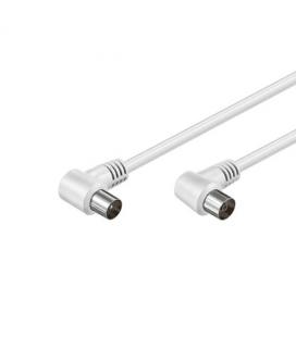 CABLE ANTENA TV GOOBAY 1.5M ACODADO BLANCO - Imagen 1