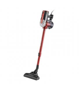 Aspirador escoba ariete evo 2 en 1 2761 rojo/gris - 600w - aspirador de mano - deposito 0.5l - filtro hepa - cepillo para