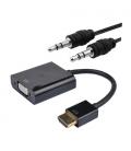 Nanocable CONVERSOR HDMI A SVGA+AUDIO, HDMI/M-SVGA/H+3.5/H, NEGRO, 10 CM+1.0 M - Imagen 2