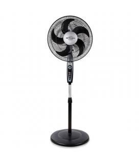 Ventilador de pie orbegozo sf 0149 negro - 60w - aspas 40cm - 3 velocidades - altura regulable hasta 128cm - cabezal inclinable 