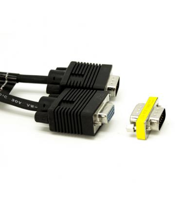 Cable vga prolongador - adaptador phoenix macho macho 5m negro - Imagen 1