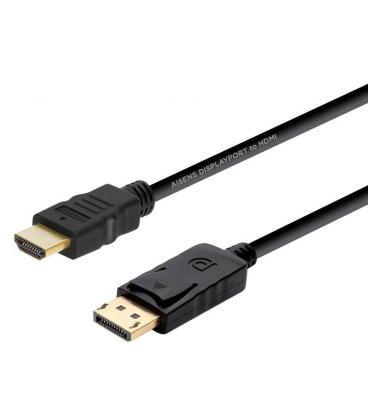 Cable displayport a hdmi aisens a125-0364 - displayport/macho - hdmi/macho - 2m - negro - Imagen 1