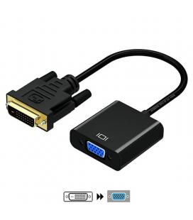 Adaptador dvi 24+1/m a vga hdb15/h aisens a147-0352 - conectores dvi 24+1 macho / vga hembra - usb micro-b - negro - 10 cm - Im