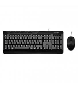 Combo teclado qwerty español multimedia phoenix phcombokeymedia+ con cable + raton mouse optico cable usb phoenix - Imagen 1