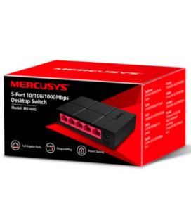 HUB SWITCH MERCUSYS MS105G CON 5 PUERTOS 10/100/1000M RJ-45 - Imagen 1