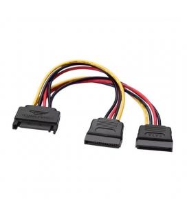 Cable alimentación aisens a131-0353 - conectores sata macho/2*sata hembra - 20cm - negro