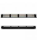 PANEL PARCHEO 24P CAT.6 UTP 19" 1U DUAL IDC, NEGRO - Imagen 2