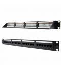 PANEL PARCHEO 24P CAT.6 UTP 19" 1U DUAL IDC, NEGRO - Imagen 3