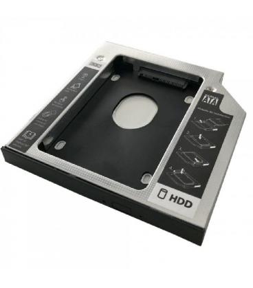 Adaptador para portátil 3go hddcaddy127 - para sustituir dvd de 12.7mm por hd/ssd de 2.5'/6.35cm - sata - incluye - Imagen 1