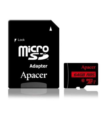 Tarjeta microsd xc + adaptador apacer 64gb - clase 10 - 85mb/s - Imagen 1