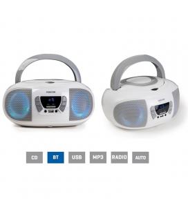 Radio cd fonestar boom-go-b blanco - 4w rms - bluetooth - fm - usb/mp3 - aux in - salida auriculares - efectos luminosos - Image