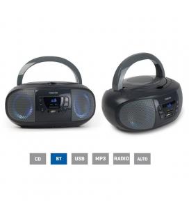 Radio cd fonestar boom-go-g gris - 4w rms - bluetooth - fm - usb/mp3 - aux in - salida auriculares - efectos luminosos - Imagen 