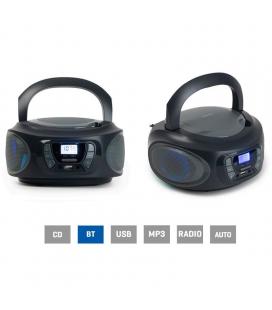 Radio cd fonestar boom-one-g gris - 4w rms - bluetooth - fm - usb/mp3 - aux in - salida auriculares - efectos luminosos - Imagen