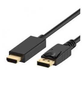 Cable displayport 1.2 a hdmi gold plated de 1.8m - Imagen 1