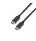 Cable usb 2.0 aisens a107-0058 - conectores usb tipo-c macho ambos extremos - 3a - 3m - negro - Imagen 1