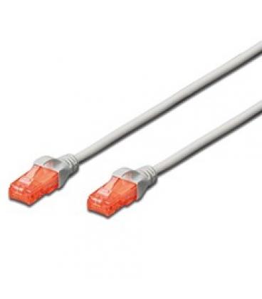 Cable red ewent latiguillo rj45 utp cat6 1m gris - Imagen 1