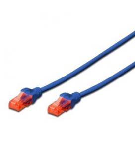 Cable red ewent latiguillo rj45 utp cat6 0.5m azul