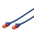 Cable red ewent latiguillo rj45 utp cat6 0.5m azul - Imagen 1