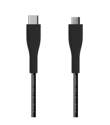 Cable usb 2.0 aisens a107-0350 - conectores usb tipo-c macho / tipo micro b macho - 2m - 3a - negro - Imagen 1