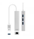 Conversor USB3.0 ETHERNET+3xUSB 3.0 - Imagen 2