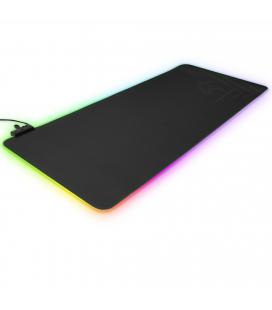 Alfombrilla de ordenador gaming phoenix mylus 90cm flexible con borde rgb extendida - resitente a liquidos