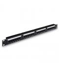 Patch panel aisens a141-0307 24 puertos - 19'/48.26cm - 1u - para rj45 cat. 5e - dual idc - acepta cables de calibres 26 / 24 / 