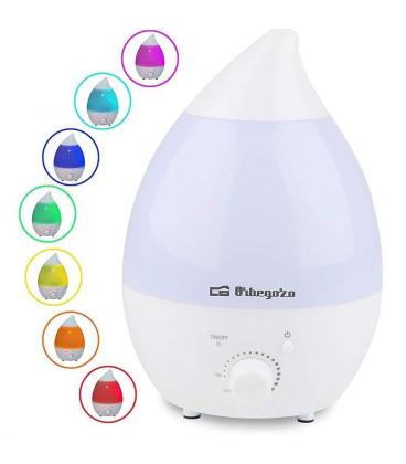 Humidificador orbegozo hu-2013 - 18w - ultrasónico - vapor frío - capacidad 1.3l - luz 7 colores - Imagen 1