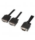 CABLE BIFURCADOR SVGA NANO CABLE HDB15/M - 2HDB15/H 0,45M NEGRO - Imagen 9