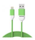 Cable nylon pantone lightning a usb 1.5m verde - Imagen 1
