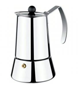 Cafetera monix eterna - 6 tazas - mango/asas acero inoxidable - exterior brillante - apto para todo tipo de cocinas