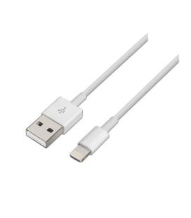 Cable LIGHTNING a USB 2.0. LIGHTNING/M-USB A/M. Blanco. 1m. - Imagen 1