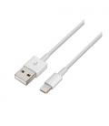 Cable LIGHTNING a USB 2.0. LIGHTNING/M-USB A/M. Blanco. 1m. - Imagen 1