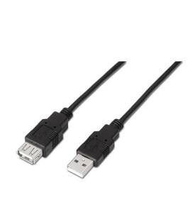 Cable USB 2.0. Tipo A/M-A/H. Negro. 1.0m - Imagen 1