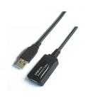 Cable USB 2.0 prolongador con amplificador. tipo A/M-A/H. negro. 15m - Imagen 1