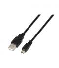 Cable USB 2.0. Tipo A/M-Micro B/M. Negro. 3m - Imagen 1