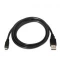 Cable USB 2.0. Tipo A/M-Micro B/M. Negro. 3m - Imagen 2