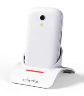 MÓVIL SENIOR CONCHA 2G SWISSVOICE S24 BLANCO - Imagen 1