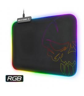 Alfombrilla spirit of gamer skull rgb gaming m - 30*23*0.3cm - borde retroiluminado - base con textura antideslizante - 10 - Ima