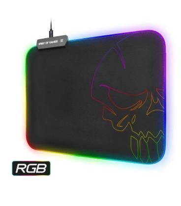 Alfombrilla spirit of gamer skull rgb gaming m - 30*23*0.3cm - borde retroiluminado - base con textura antideslizante - 10 - Ima