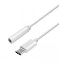 Adaptador usb tipo-c a audio aisens a109-0384 - conectores usb tipo-c macho / jack 3.5 hembra - 15cm - blanco - Imagen 1