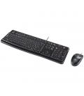 Teclado + mouse logitech mk120 optico usb 2.0 negro portugues - Imagen 1