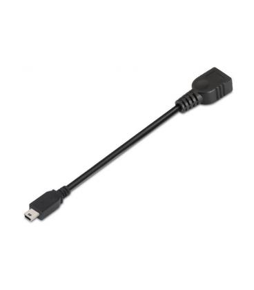 Cable usb otg aisens a101-0033 - conectores usb tipo mini-b macho/tipo-a hembra - 15cm - negro - Imagen 1