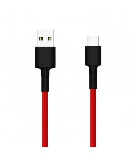 Cable usb macho a usb tipo-c macho xiaomi sjv4110gl - rojo/negro - 1 metro - Imagen 1
