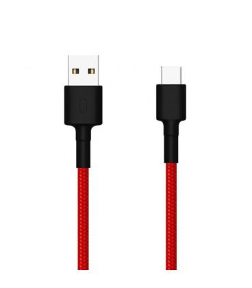 Cable usb macho a usb tipo-c macho xiaomi sjv4110gl - rojo/negro - 1 metro - Imagen 1