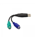 Cable conversor de ps/2 (teclado y raton) a usb 2.0 nanocable 10.03.0101 - tipo 2xps/2 hembra a macho - 15cm - negro - Imagen 8