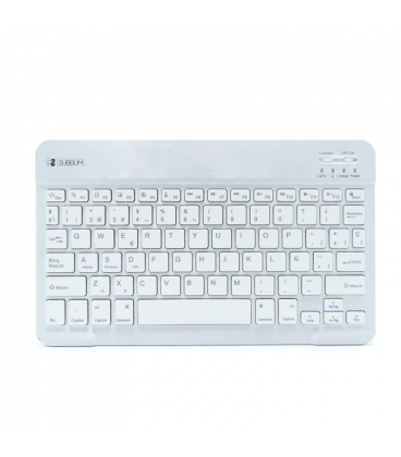 Teclado bluetooth subblim sm0001 smart bt silver - bt 3.0 - soft touch - bateria 420mah - compatible multidispositivo - Imagen 1