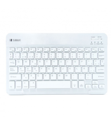 Teclado bluetooth subblim sub-kbt-smbl30 silver - bt3.0 - teclas iluminadas - batería 420mah - compatible multidispositivo - Ima