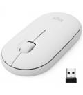 Ratón inalámbrico logitech pebble m350 blanco crudo - 1000dpi - 3 botones - conectividad bt / 2.4ghz - nano receptor usb - 1*aa