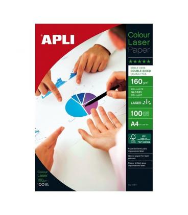 Papel Fotográfico Apli 11817/ DIN A4/ 160g/ 100 Hojas/ Brillante